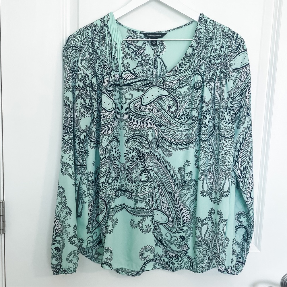 Paisley Print Banana Republic Blouse